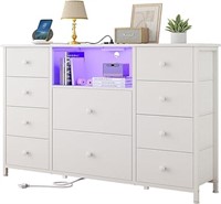 LDTTCUK Dresser with Charging Station and LED