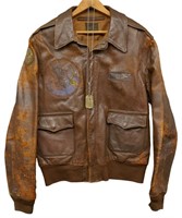 WWII 8th Air Force A-2 Jacket Named with Dogtag