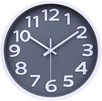 Wall Clock 12 Inch Silent Non-Ticking Battery