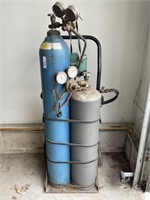 Acetylene Torches  w/ Tanks and Cart