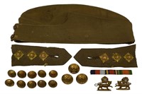 WWII British Officer Hat & Button Group