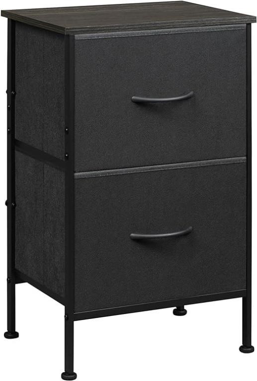 *ITEM IS DARK GREY* WLIVE Nightstand, Black