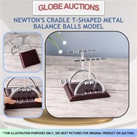 NEWTON'S CRADLE T-SHAPED METAL BALANCE BALLS MODEL