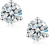 SecreTalk Moissanite Stud Earrings, 1ct DF Color