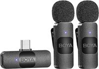 BOYA Dual Wireless Lavalier Lapel Microphone for