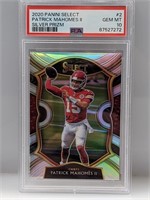 2020 Select Silver Prizm Patrick Mahomes 2 PSA 10