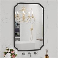 Bathroom Mirror for Wall 20" x 30" Modern Rounded