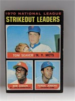 1971 Topps Strikeout leaders Seaver/Gibson #72