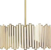 Gold Drum Chandelier 4-Light, Modern Drum Pendant