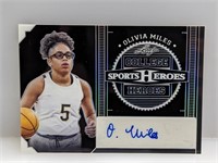 Olivia Miles 2024 Leaf College Heroes Auto 12/49