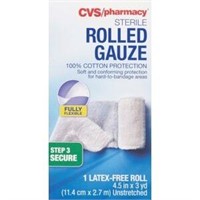 CVS Health Sterile Latex-Free Rolled Gauze, 4.5 in