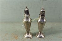 WEIGHTED STERLING SILVER SALT & PEPPER SHAKERS