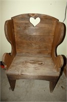 Wooden Bench w/ Heart