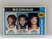 1974-75 Topps Mcadog Jabba & Maravich Scoring Card