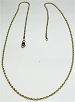 10KT YELLOW GOLD 1.03GRS 18INCH ROPE CHAIN