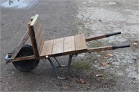 Wood Brick Wheel Barrow