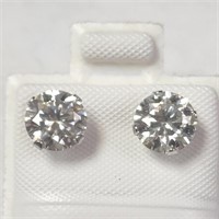 $1155 10K  White Moissanite(2ct) Earrings