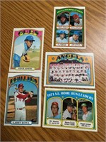 1972 Topps 1971 Team and Leaders Card set