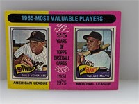 1975 Topps #203 1965 MVP's Mays & Versalles