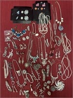 Lot or Rhinestones, Glass, and Vintage Items