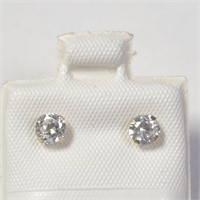 $160 14K  Cz 4Mm Earrings