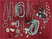 Lot of Turquoise Style Costume Jewelry