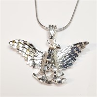 $240 Silver Eagle Shape Necklace