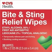 CVS Health Bite and Sting Wipes 20 Ct