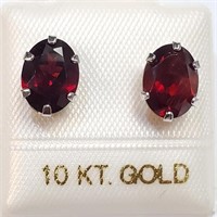 $400 10K  Garnet(3ct) Earrings