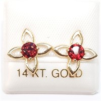 $400 14K  Garnet Earrings