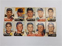 1953 Topps (10) Different Cards "Del Crandall"