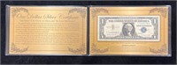1957 B $1 Silver Certificate with COA