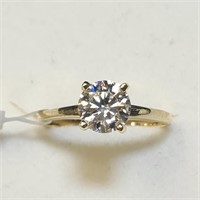 $1800 10K  White Moissanite(1ct) Ring