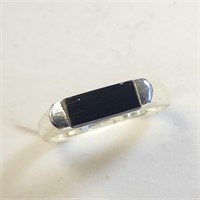 $100 Silver Black Onyx Ring