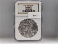 NGC 1997 MS69 1oz .999 Silv Eagle $1