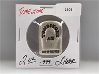 2oz .999 Silver Tombstone AZ Bar