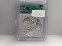 ICG 2006 MS70 1oz .999 Silv Eagle $1