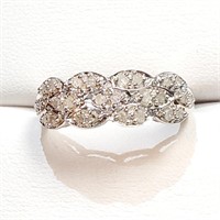 $771 Silver Natural Diamond(0.38ct) Ring