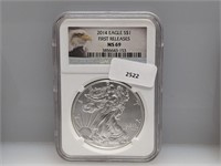 NGC 2014 MS69 1oz .999 Silv Eagle $1