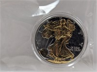 2006 Gold Plated 1oz .999 Silv Eagle $1