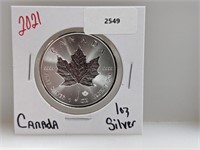 2021 1oz .999 Silv Canada Maple Leaf