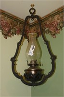 Kerosene Lamp & Cast Iron Hanging Bracket
