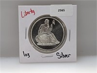 1oz .999 Silver Liberty Round