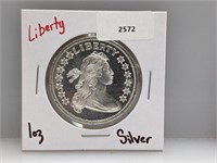 1oz .999 Silver Liberty Round