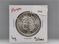 1oz .999 Silver Morgan Round