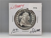 1oz .999 Silver Liberty Round