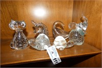 (6) Art Glass Paperweights