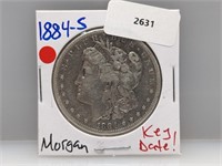 Key Date 1884-S 90% Silv Morgan $1