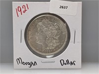 1921 90% Silv Morgan $1 Dollar