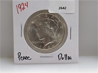 1924 90% Silv Peace $1 Dollar